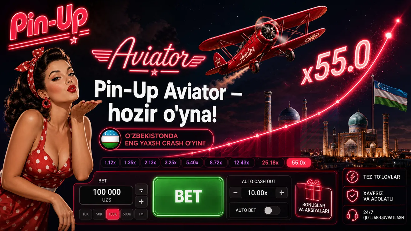 Pin-Up Casino Aviator o'yini — 65 million UZS bonus O'zbekiston